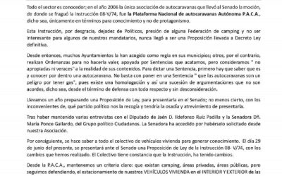 P.A.C.A. propondrá al Senado que la Instrucción 08-V/74 se convierta en Ley