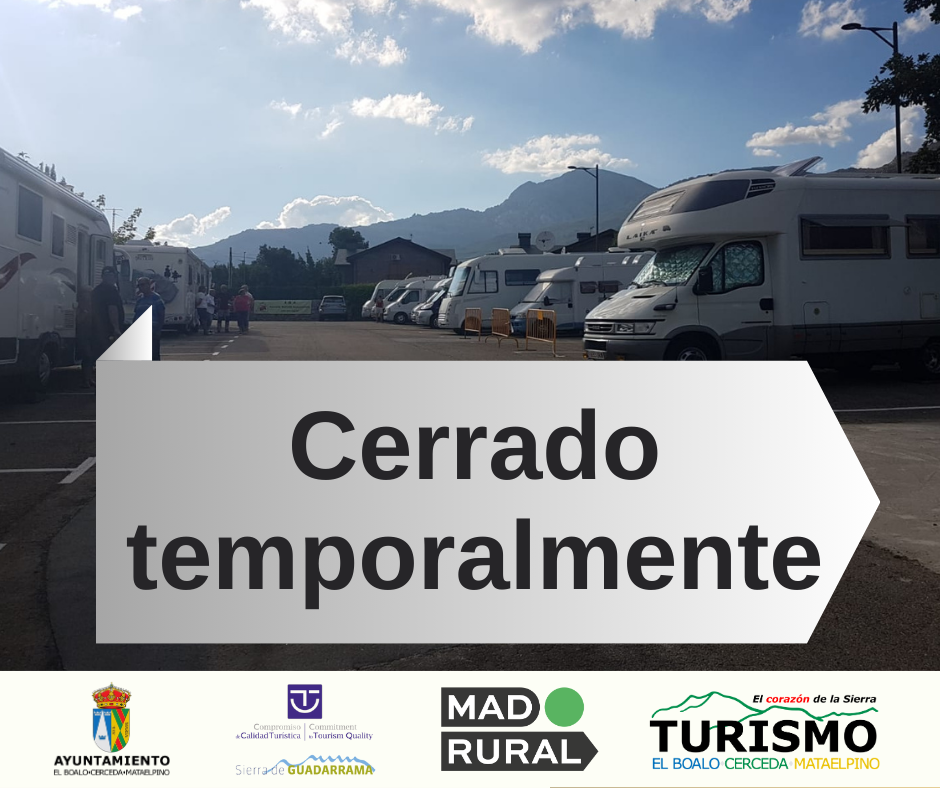 Información sobre el cierre del área de EL BOALO (Madrid)